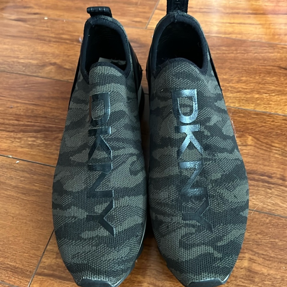 DKNY slip on sneakers, camo color 8.5